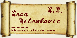 Maša Milanković vizit kartica